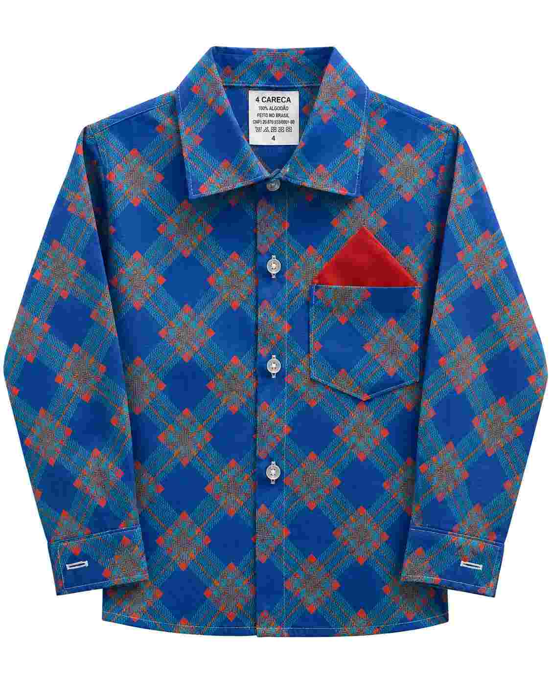 CAMISA JUNINA XADREZ BEBE REF 421